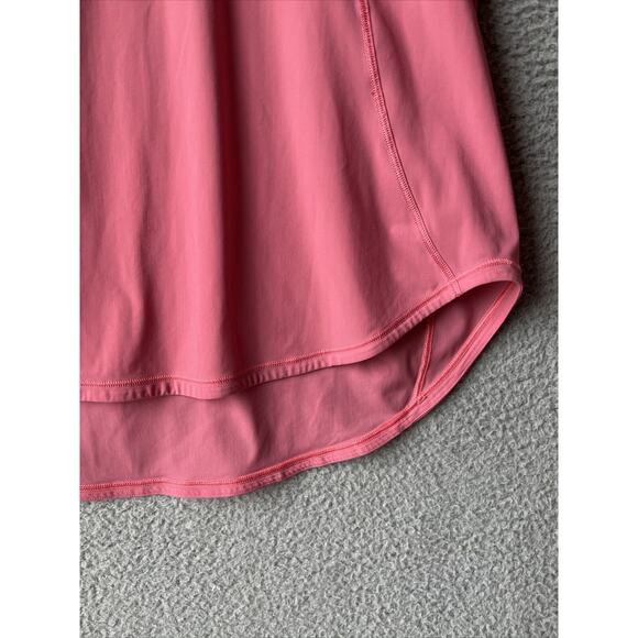 Lululemon Tank Top Medium 8 Mesh Panel Wide Strap Stretchy Salmon Pink Athletic - Picture 4 of 16